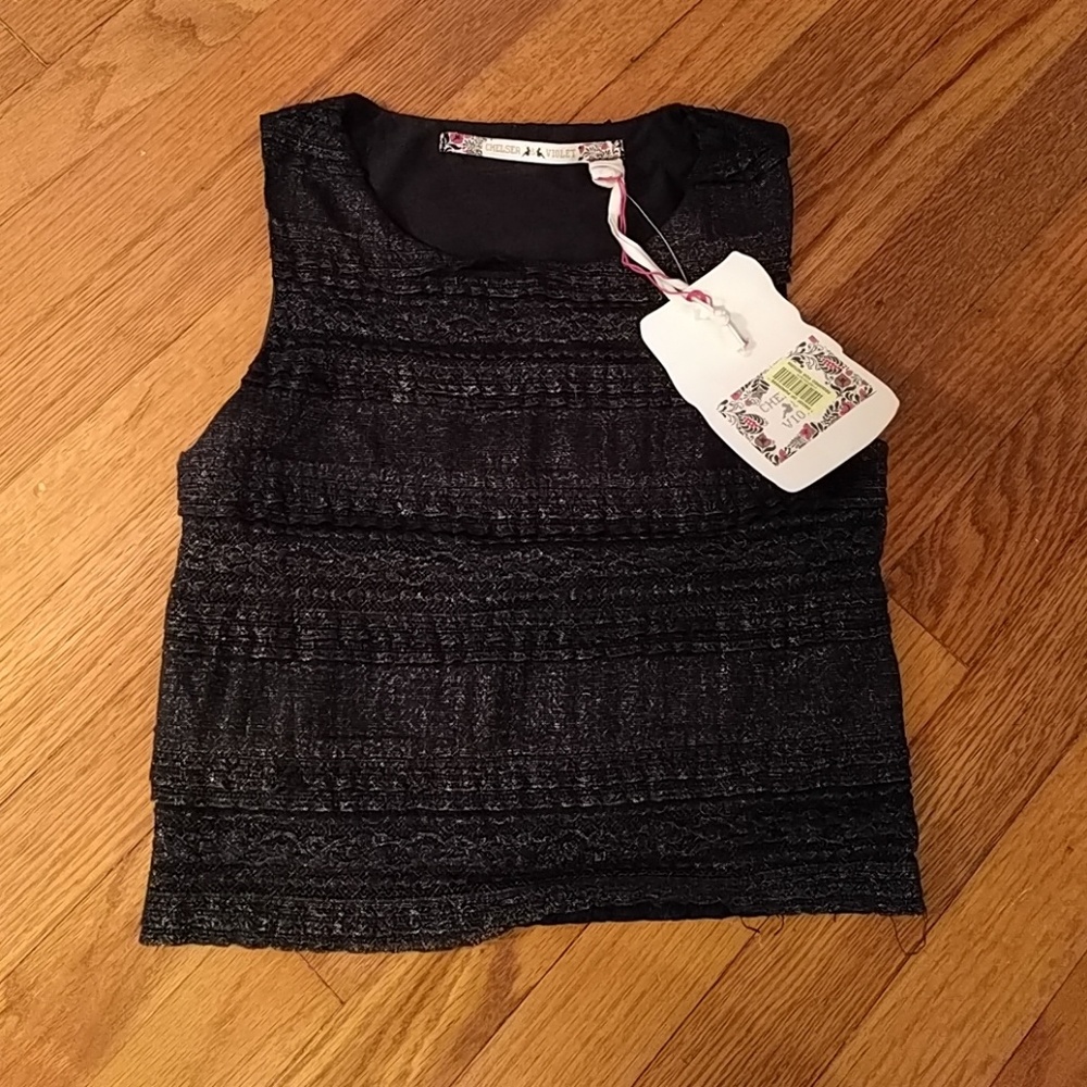 Chelsea & Violet black and gold crop